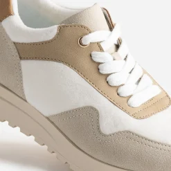 Texto Baskets^Tennis he, beige et camel BLANC