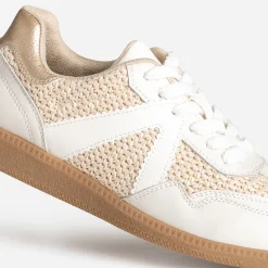 Texto Baskets^Tennis blanche et raphia ECRU