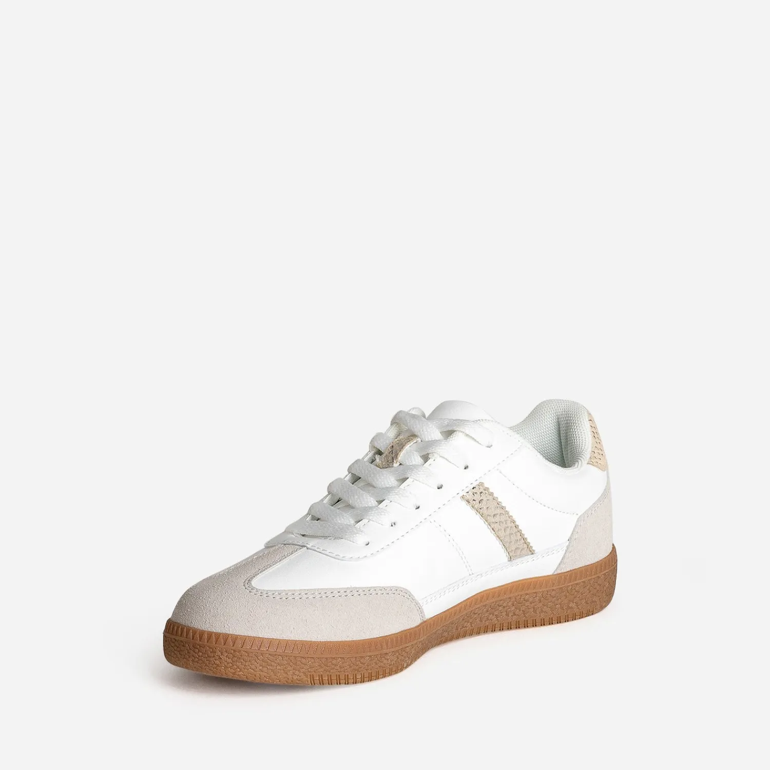 Texto Baskets^Tennis he et taupe BLANC
