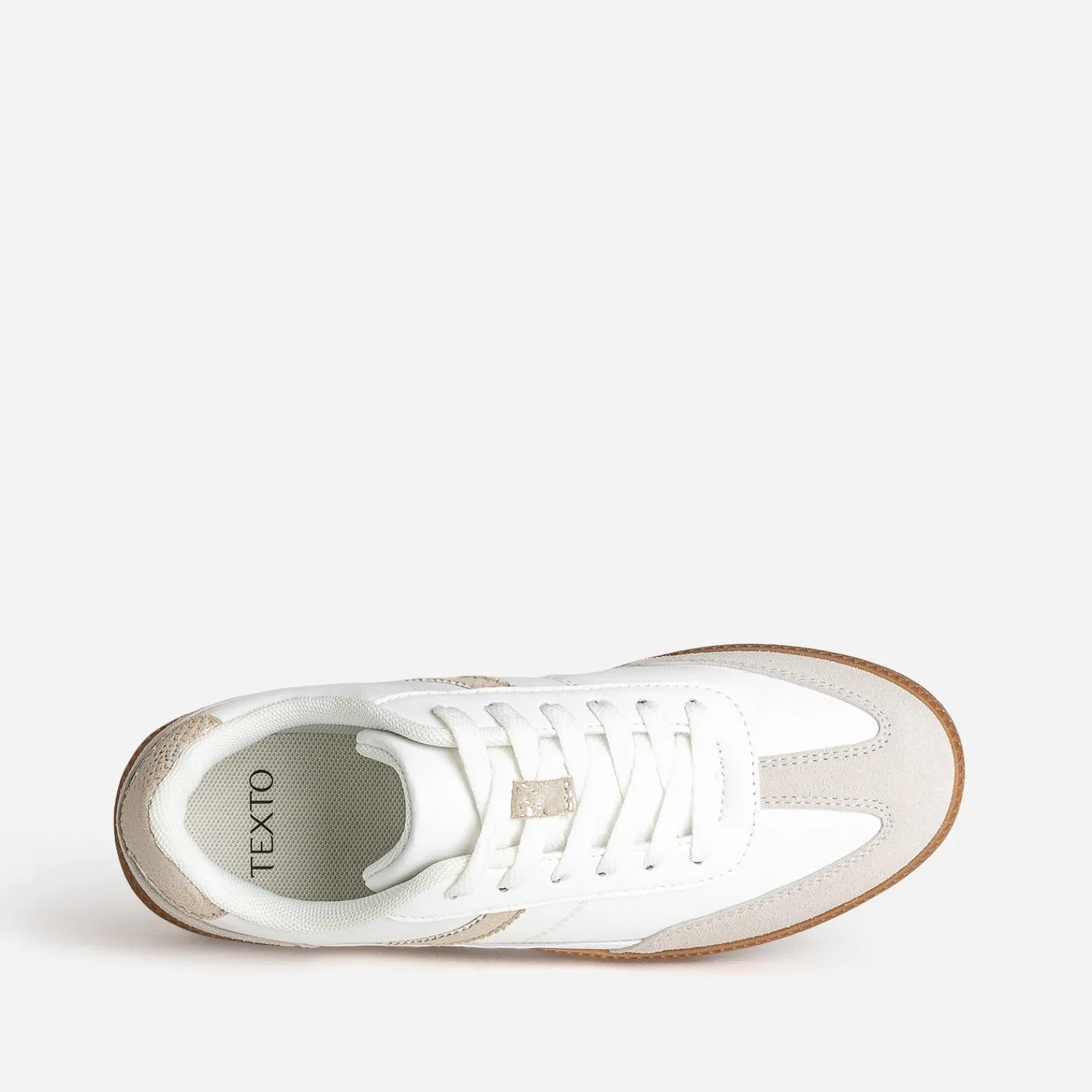 Texto Baskets^Tennis he et taupe BLANC