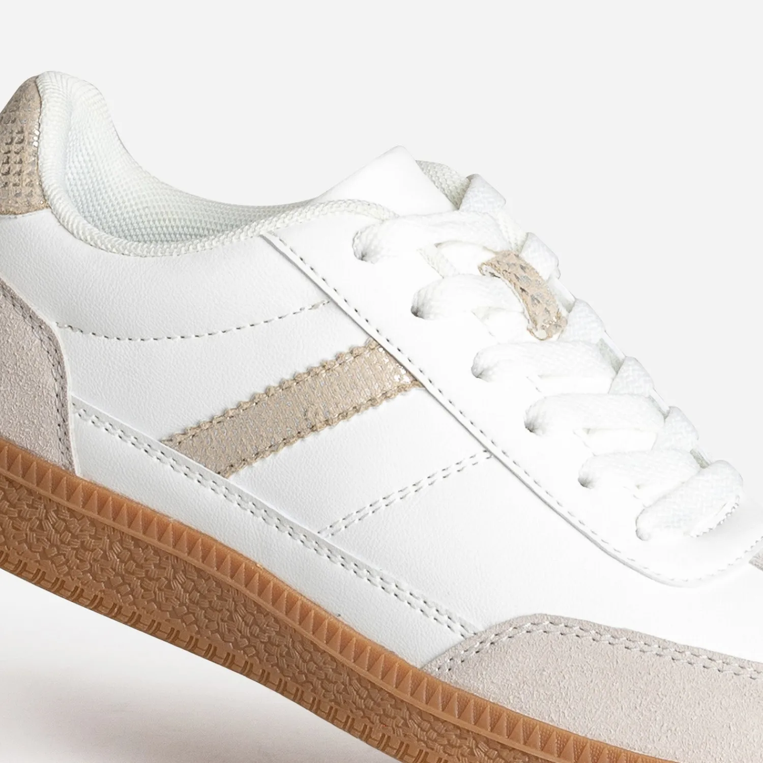 Texto Baskets^Tennis he et taupe BLANC