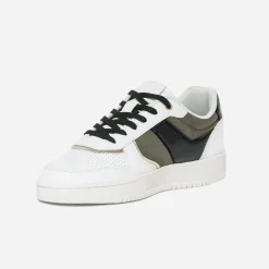 Texto Baskets^Tennis he, kaki, noire et dorée BLANC