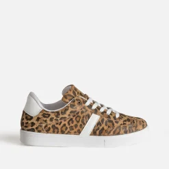 Texto Baskets^Tennis cuir motif léopard CAMEL