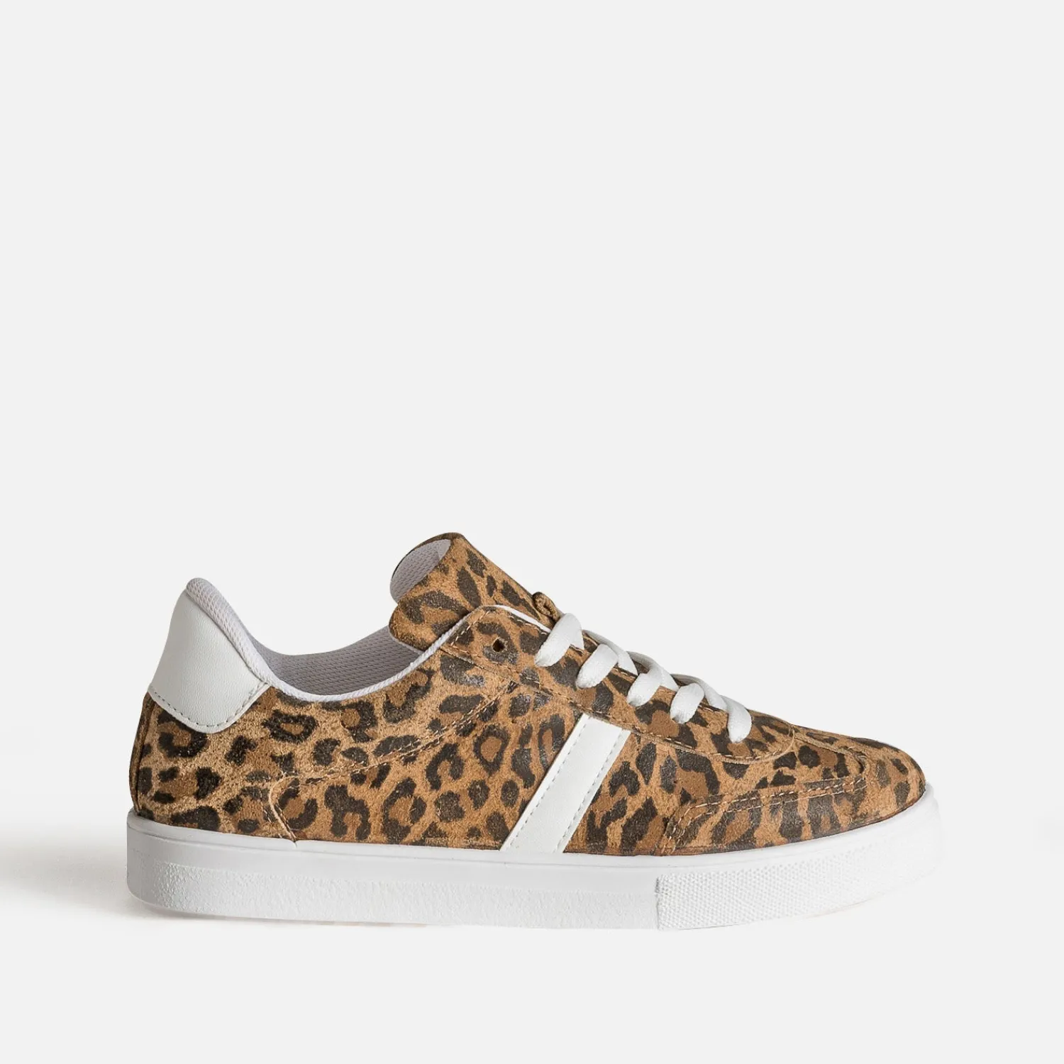 Texto Baskets^Tennis cuir motif léopard CAMEL