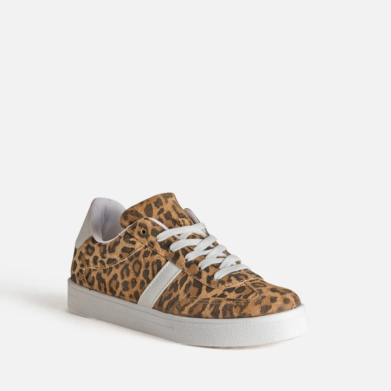Texto Baskets^Tennis cuir motif léopard CAMEL