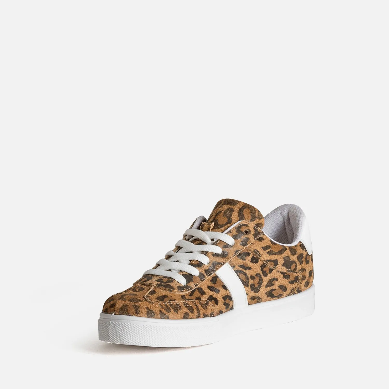 Texto Baskets^Tennis cuir motif léopard CAMEL