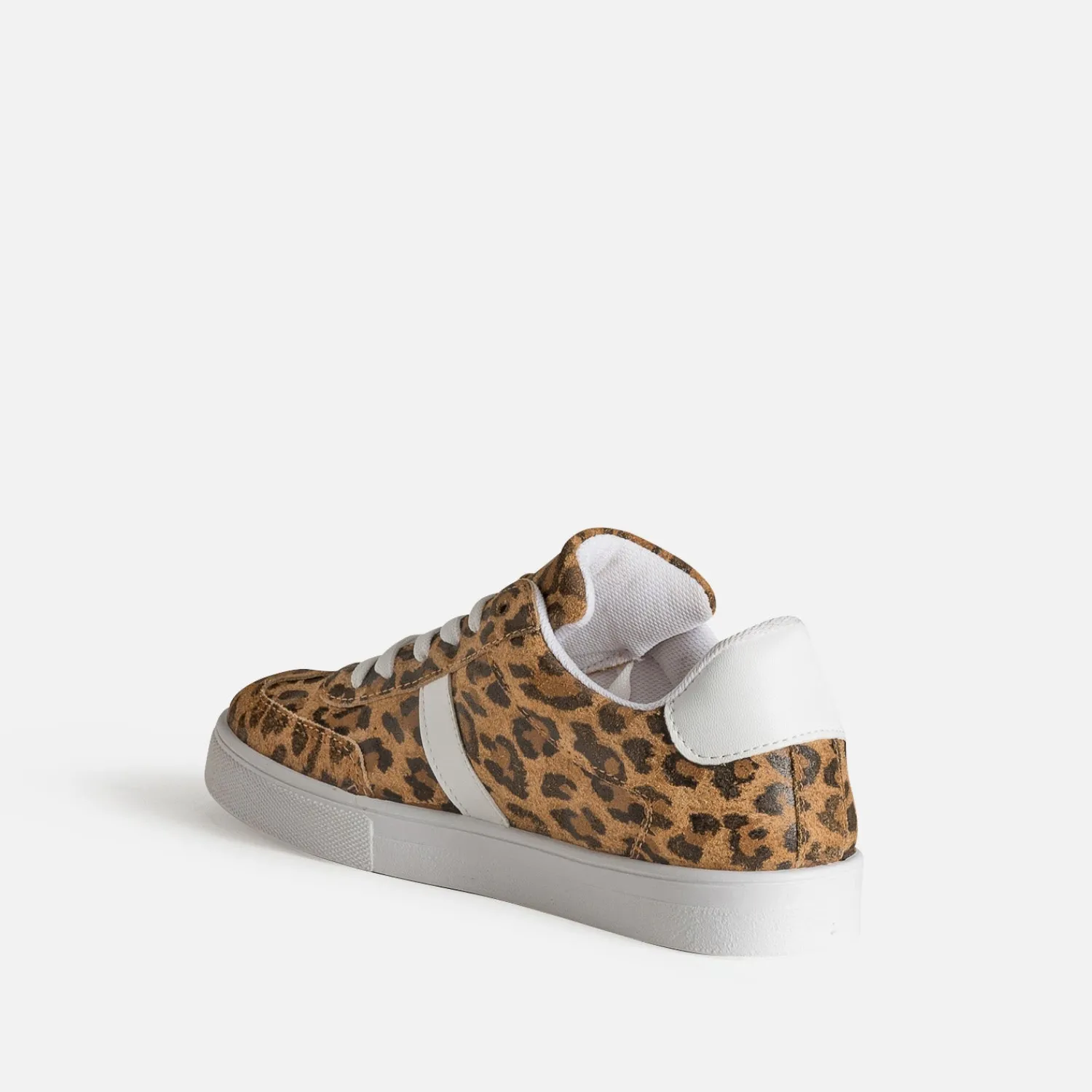 Texto Baskets^Tennis cuir motif léopard CAMEL