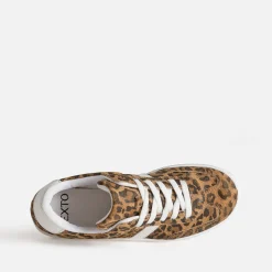 Texto Baskets^Tennis cuir motif léopard CAMEL