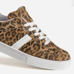 Texto Baskets^Tennis cuir motif léopard CAMEL