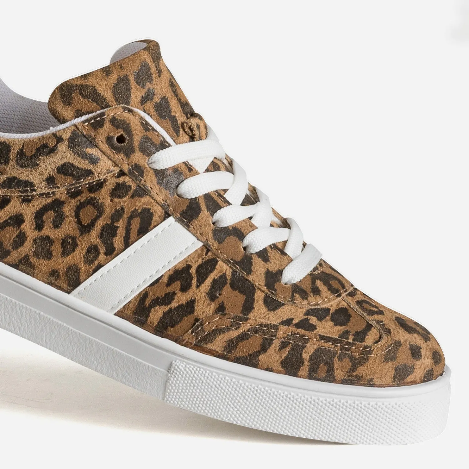 Texto Baskets^Tennis cuir motif léopard CAMEL