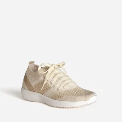 Eram Baskets^Tennis-chaussette et doré tricotée éco-conçue BEIGE