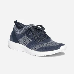Eram Baskets^Tennis-chaussette bleue et argentée tricotée éco-conçue MARINE