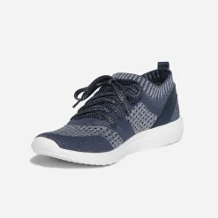 Eram Baskets^Tennis-chaussette bleue et argentée tricotée éco-conçue MARINE