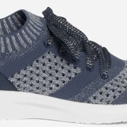 Eram Baskets^Tennis-chaussette bleue et argentée tricotée éco-conçue MARINE