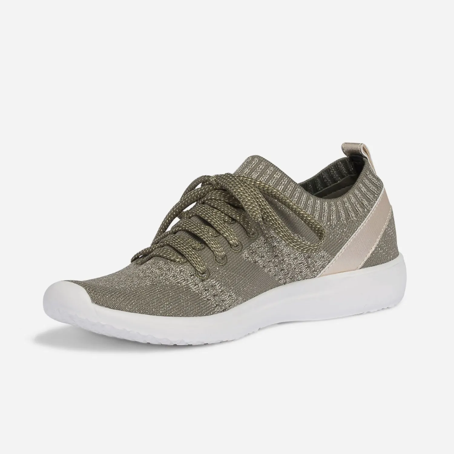 Eram Baskets^Tennis-chaussette et or tricotée KAKI