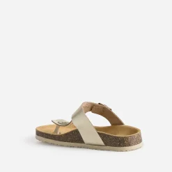 Eram Mules/Tongs^Tong anatomique dée en cuir éco-conçu OR