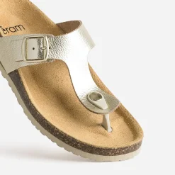 Eram Mules/Tongs^Tong anatomique dée en cuir éco-conçu OR