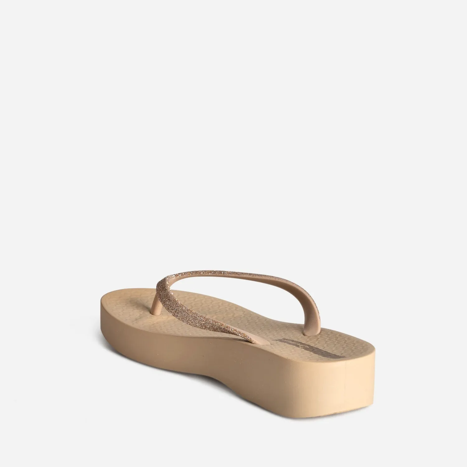 IPANEMA Mules/Tongs^Tong plateforme et brides pailletées BEIGE