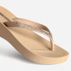 IPANEMA Mules/Tongs^Tong plateforme et brides pailletées BEIGE