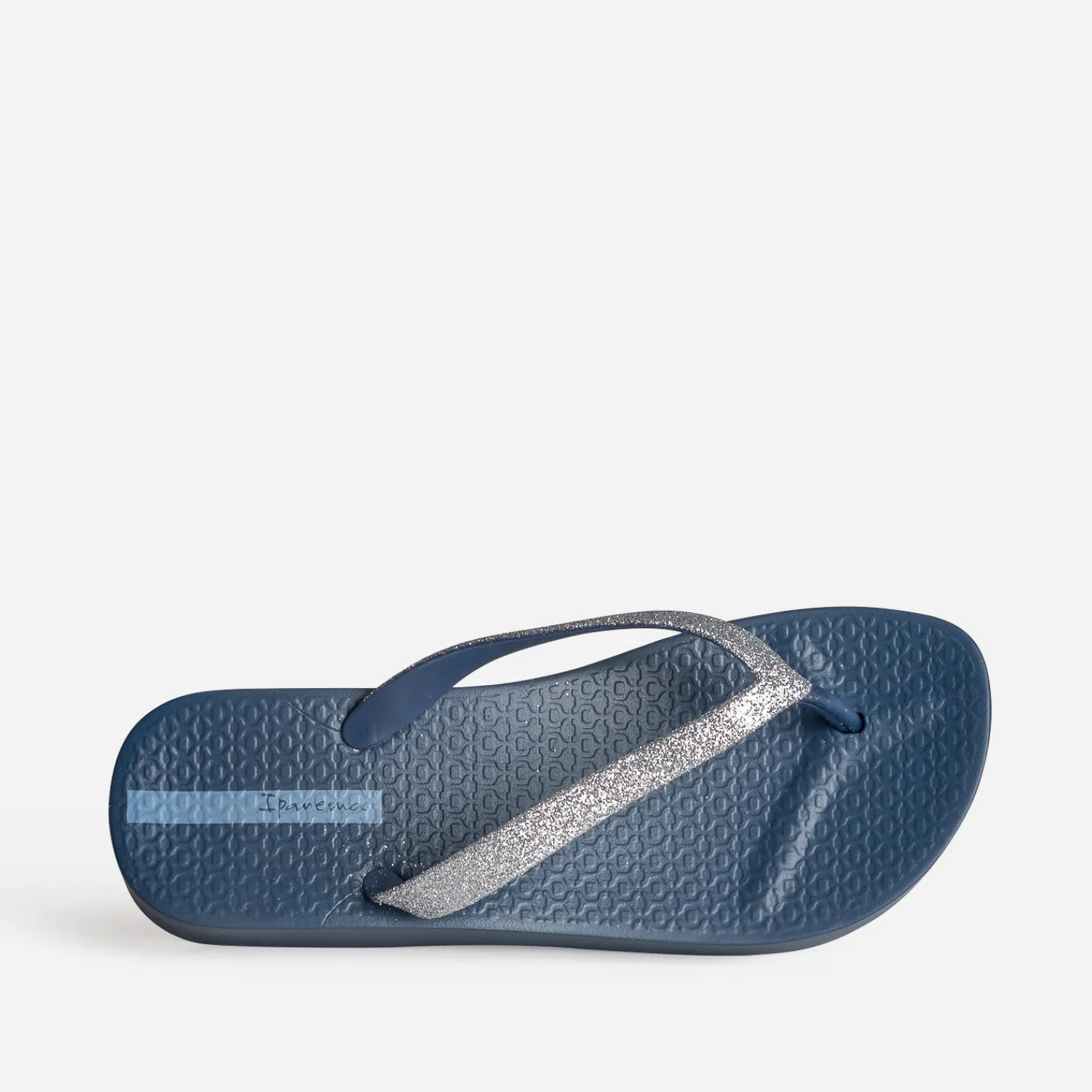 IPANEMA Mules/Tongs^Tong bleue plateforme et brides pailletées MARINE