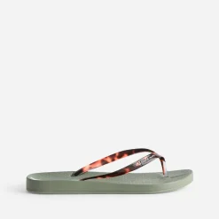 IPANEMA Mules/Tongs^Tong kaki brides façon écailles VERT