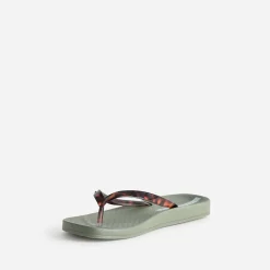 IPANEMA Mules/Tongs^Tong kaki brides façon écailles VERT