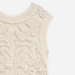 Texto T-Shirts^Top façon crochet BEIGE