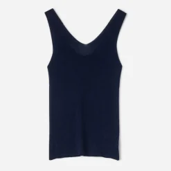 Texto T-Shirts^Top tricot côtelé MARINE