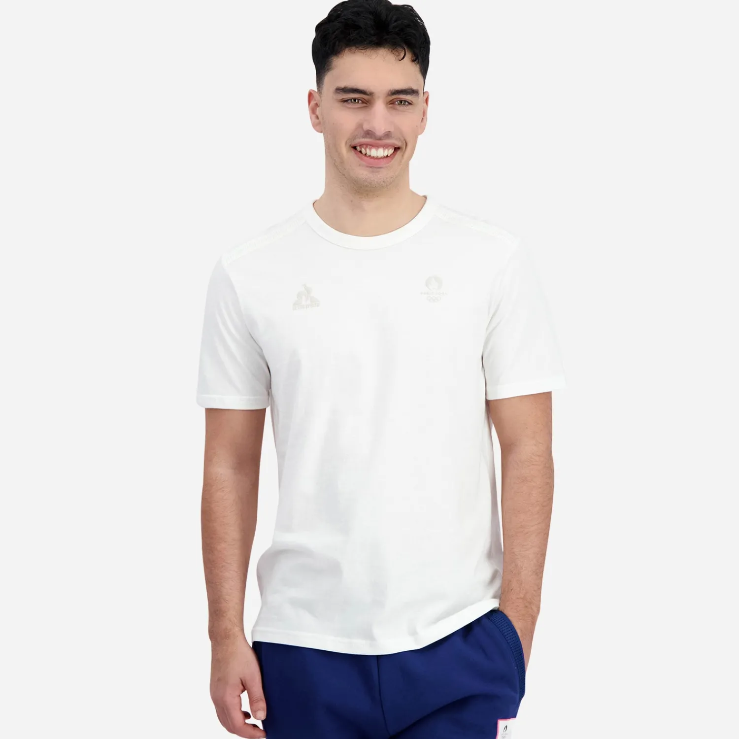 Le Coq Sportif Accessoires^T-shirt écru détails sport BLANC