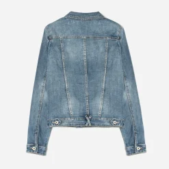 Texto Vestes & Gilets^Veste en jean délavé BLEU