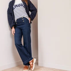 Texto Vestes & Gilets^Veste kimono matelassée MARINE