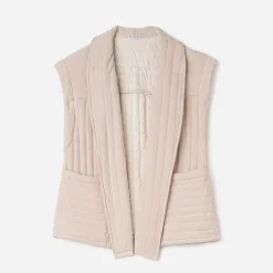 Texto Vestes & Gilets^Veste matelassée sans manches BEIGE