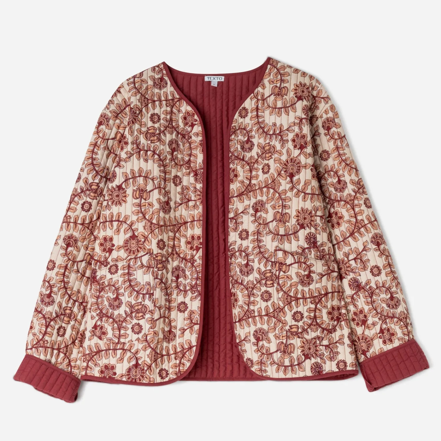 Texto Vestes & Gilets^Veste imprimé fleurs indiennes BEIGE